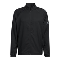 Men's adidas Cr Nvlty Vstl J Solid Color Logo Printing Zipper Stand Collar Sports Jacket Black H56797