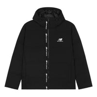 New Balance Logo Print Down Jacket 'Black White' AMJ23343-BK