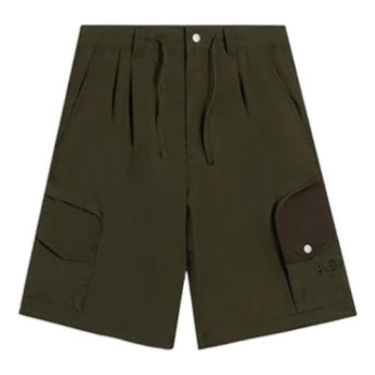 Li-Ning Embroidered Logo Shorts 'Dark Olive Green' AKSS077-3