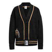 (WMNS) adidas Originals Clover Knitted Cardigan Sweater 'Black' HS9523