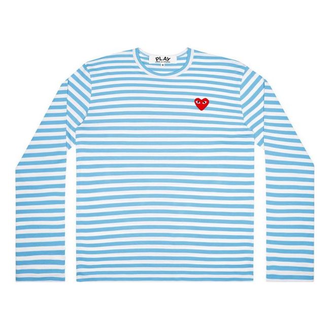 COMME des GARCONS PLAY Kawakubo Rei Stripe Long Sleeves Blue AZ-T278-051-1