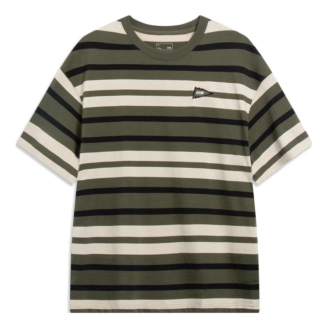 Li-Ning Counterflow Striped T-shirt 'Olive Beige' AHST603-6