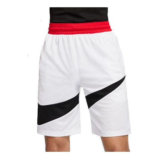 Men's Nike Logo Printing Elastic Waistband Casual Shorts White DQ1169-100