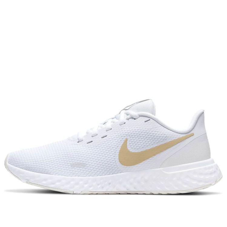 (WMNS) Nike Revolution 5 White/Gold BQ3207-108