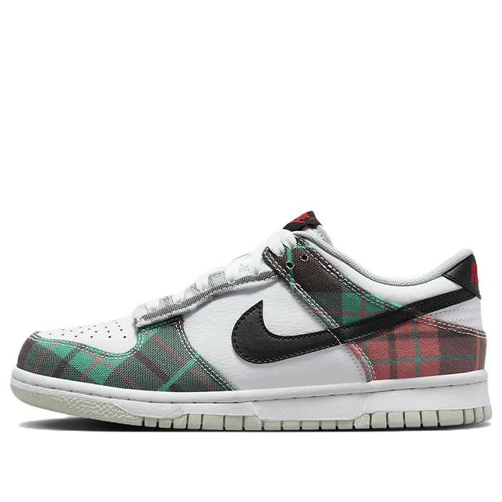 (GS) Nike Dunk Low Plaid 'White Red Green' DV8919-100