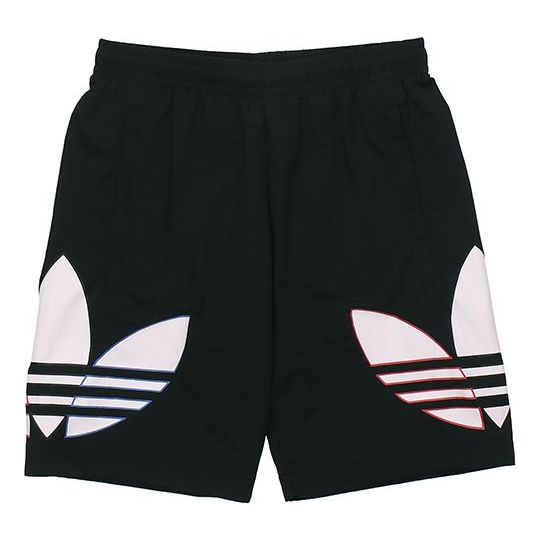 adidas originals MENS Tricolor Logo Printed Dri-fit Training Sports Shorts Black H09357