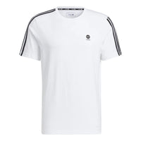 adidas neo Logo Printing Round Neck Sports Short Sleeve White T-Shirt HN8778