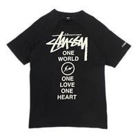 Stussy x Fragment Design 1 World 1 Love 1 Heart T-Shirt 'Black' 60IK2088