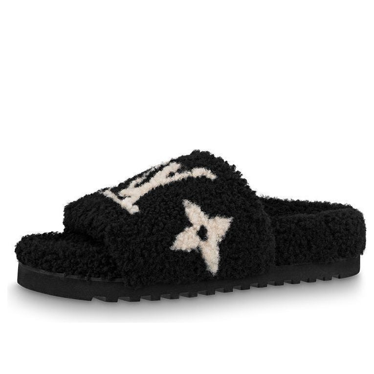 (WMNS) LOUIS VUITTON Paseo Comfort Flat Sandals 'Black' 1ABWDN