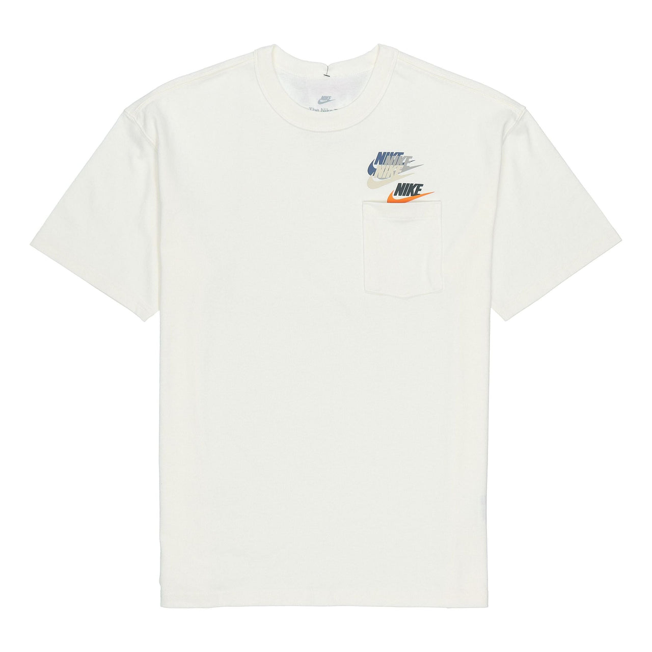 Men's Nike As Nsw Tee Prem Pocket Casual Breathable Round Neck Logo Solid Color Short Sleeve White T-Shirt DV3316-133