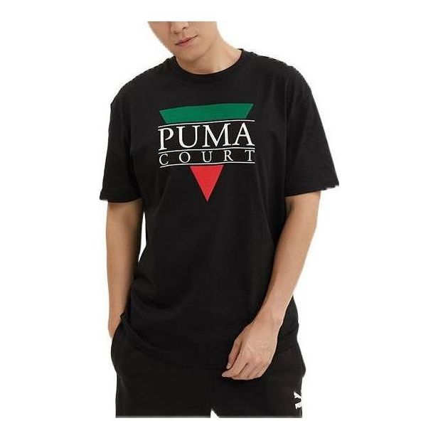 PUMA Tennis Club Graphic Tee 'Black' 536913-01
