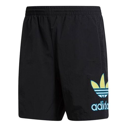 adidas originals Tr Short Large Logo Running Sports Shorts Black GL5137