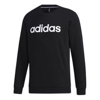 adidas neo M Esntl Logo SW Casual Sports Round Neck Knit Pullover Black GJ8925