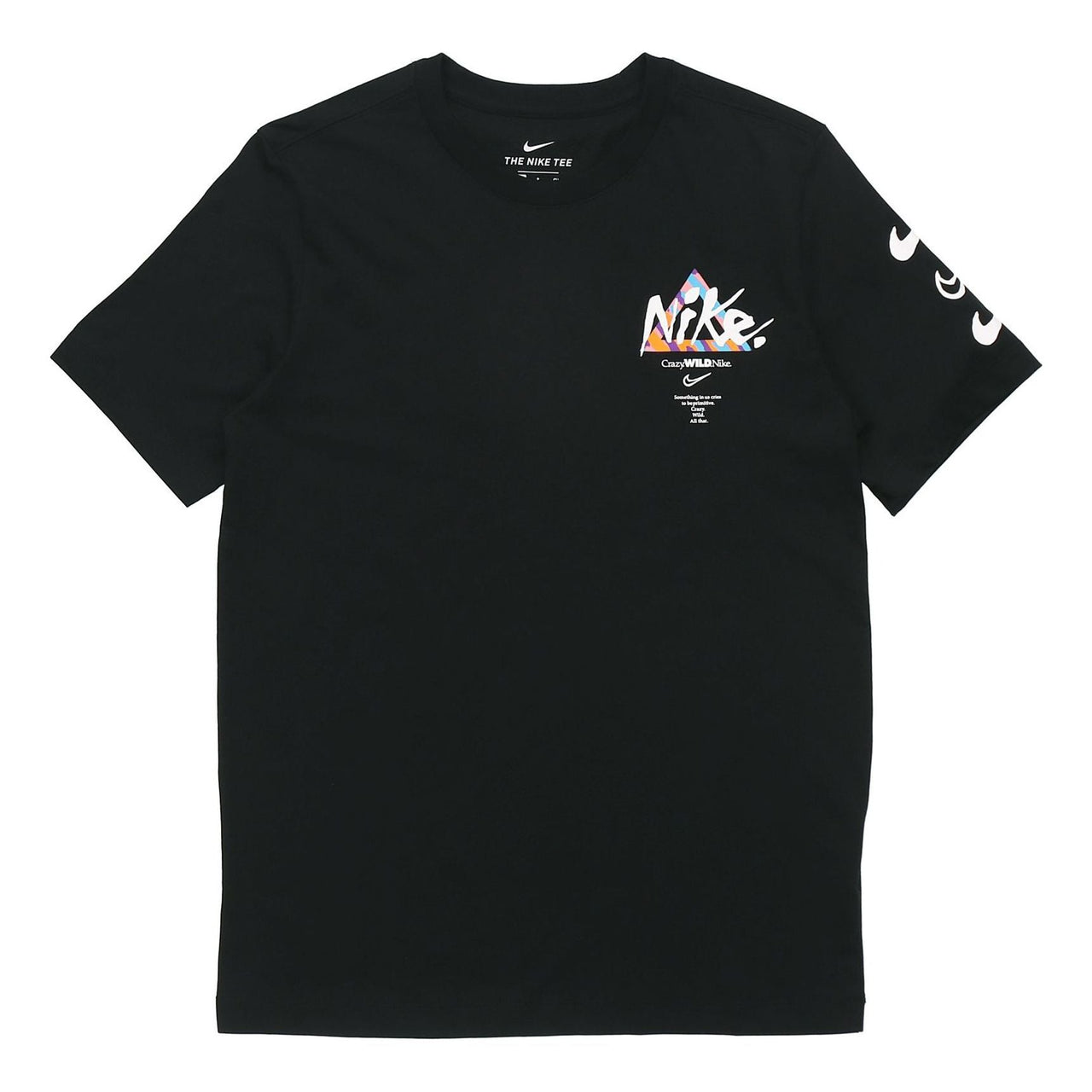 Nike Sportswear Print Casual Sports Short Sleeve Black DB6136-010