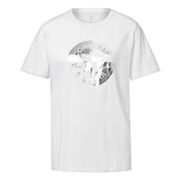 (WMNS) Converse Printing Casual Short Sleeve Round Neck White 10020520102
