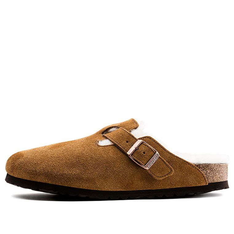 Birkenstock Boston Fur Narrow 'Suede Mink' 1001141