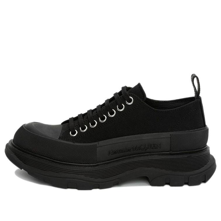 (WMNS) Alexander McQueen Tread Slick Lace Up 'Black' 617881W4L321000