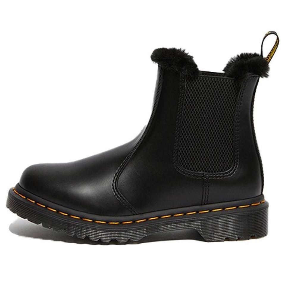 Dr.Martens 2976 Leonore Faux Fur Lined Chelsea Boots 'Dark Grey' 26332021