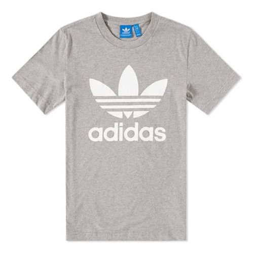 adidas originals Logo Printing Round Neck Short Sleeve light grey AY7708