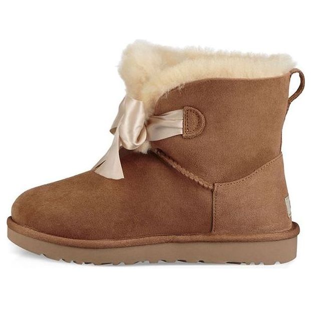(WMNS) UGG Gita Bow Mini Fleece Lined Brown 1098360-CHE
