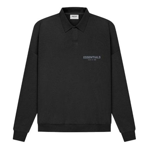 Fear of God Essentials SS21 Long Sleeve French Terry Polo Shirt 'Stretch Limo' FOG-SS21-626