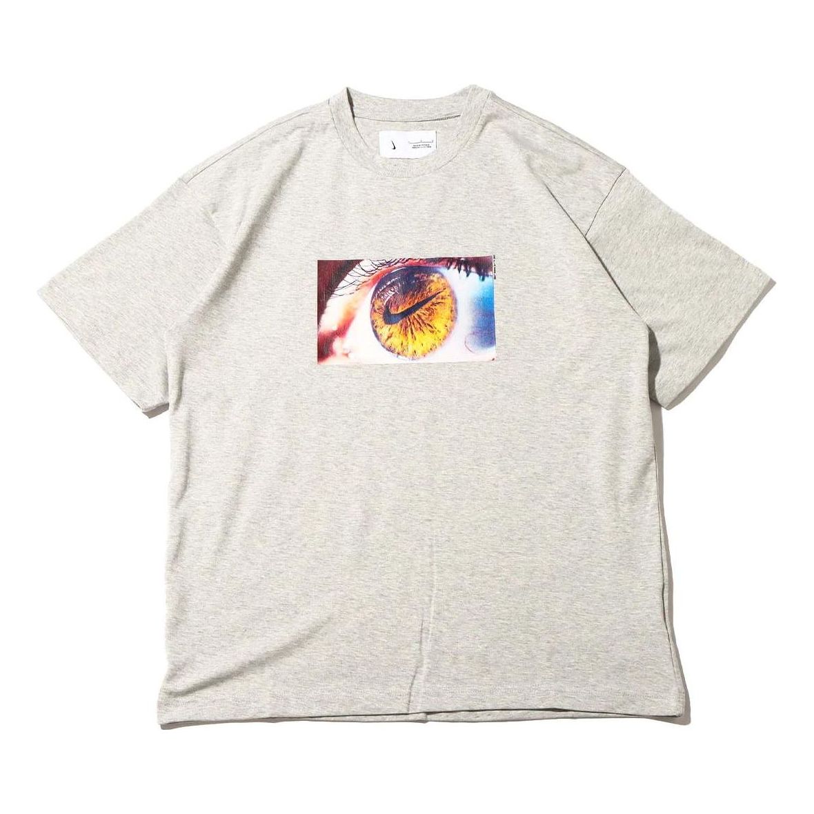 Men's Nike Eye Pattern Logo Printing Round Neck Casual Short Sleeve Gray T-Shirt DX5832-050