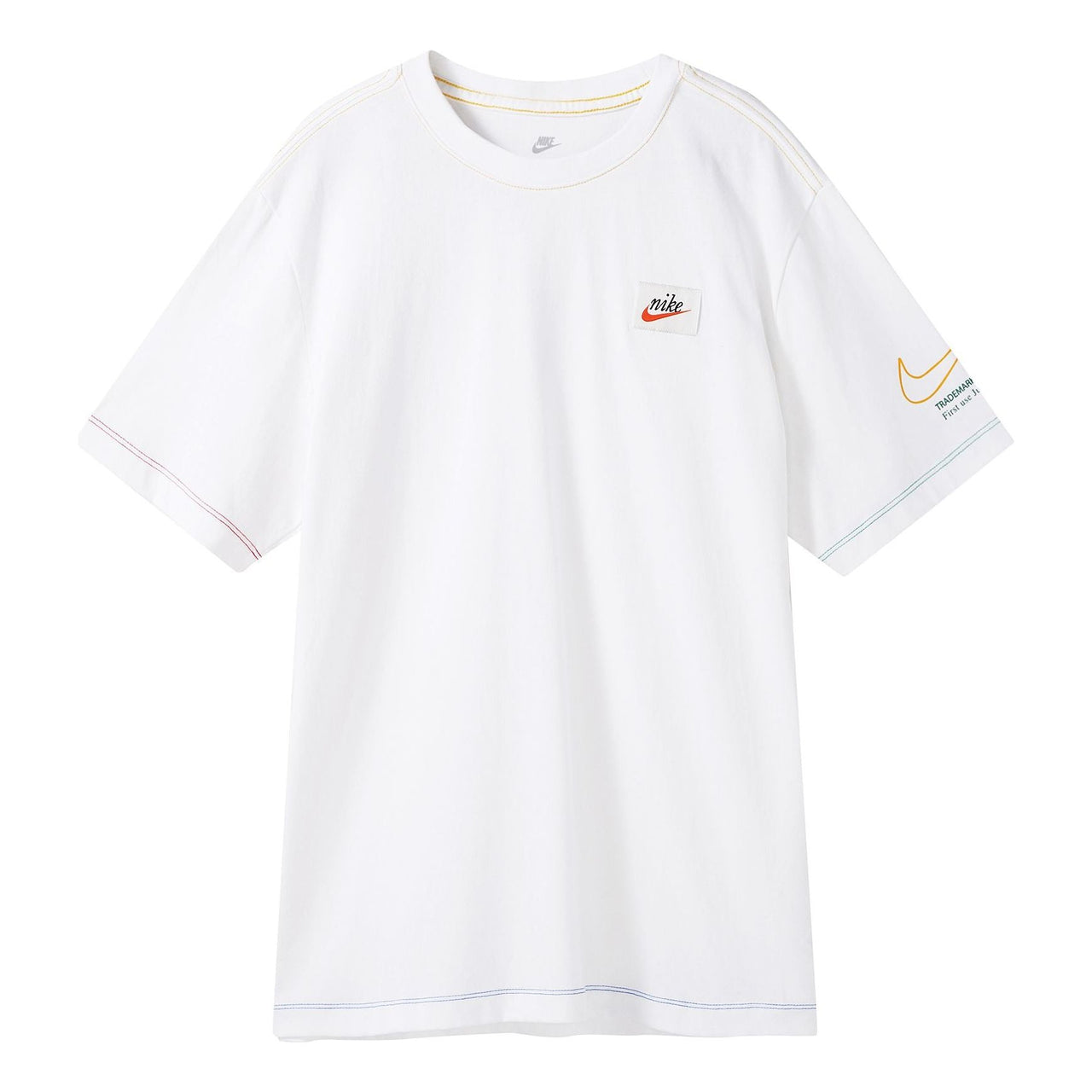 Men's Nike Nsw Tee Swoosh 50 Lbr Casual Sports Breathable Printing Short Sleeve White T-Shirt DJ1394-100