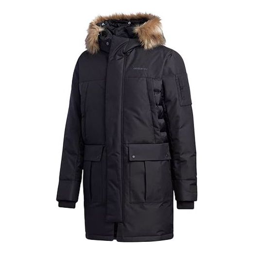 adidas neo Sports hooded down Jacket Black GJ8829
