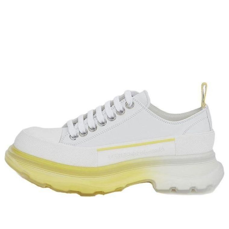(WMNS) Alexander McQueen Tread Slick Sneakers 'Yellow White' 702042WHZ6E8943