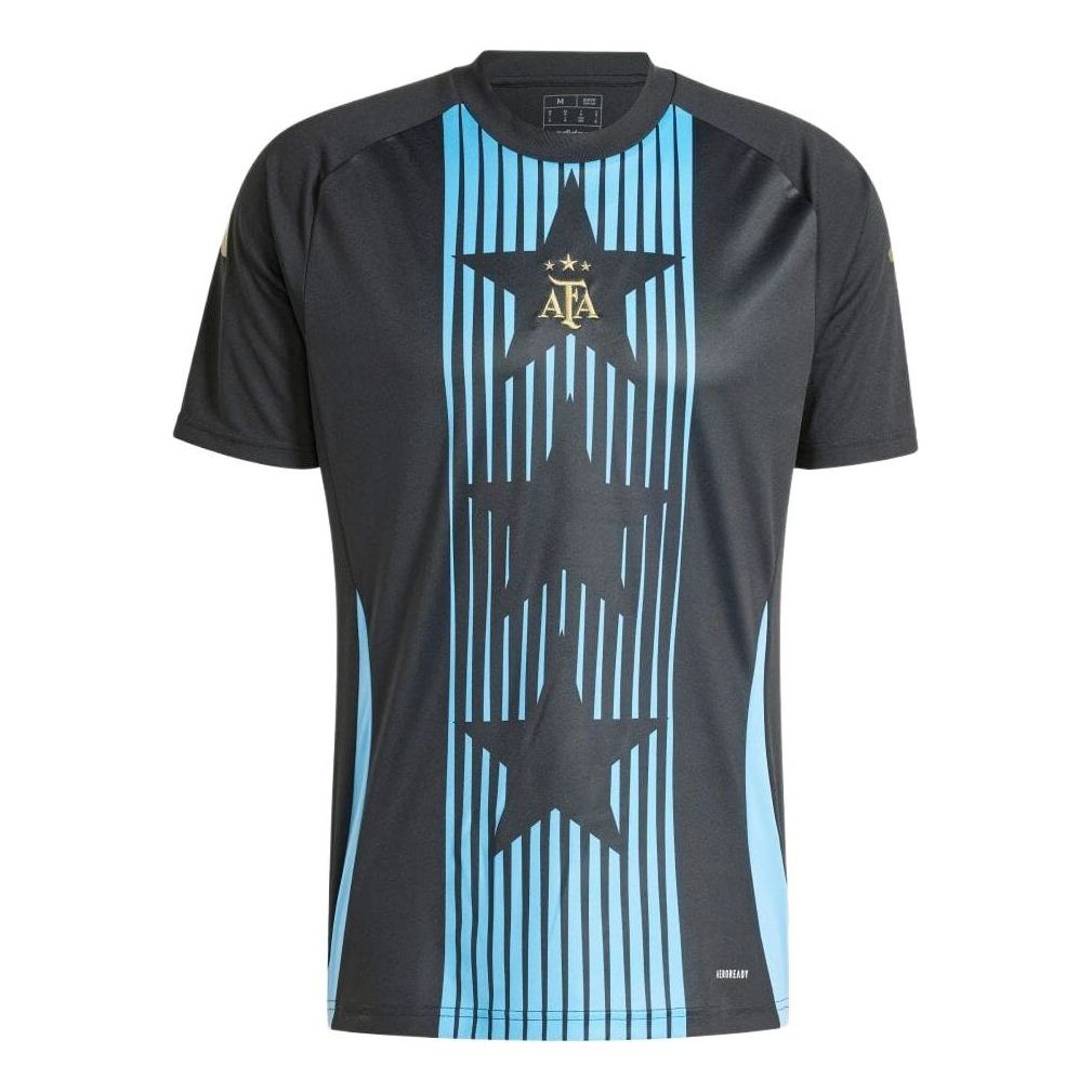 adidas Argentina Pre-Match Soccer Jersey Asia Sizing 'Black Blue' IW5363
