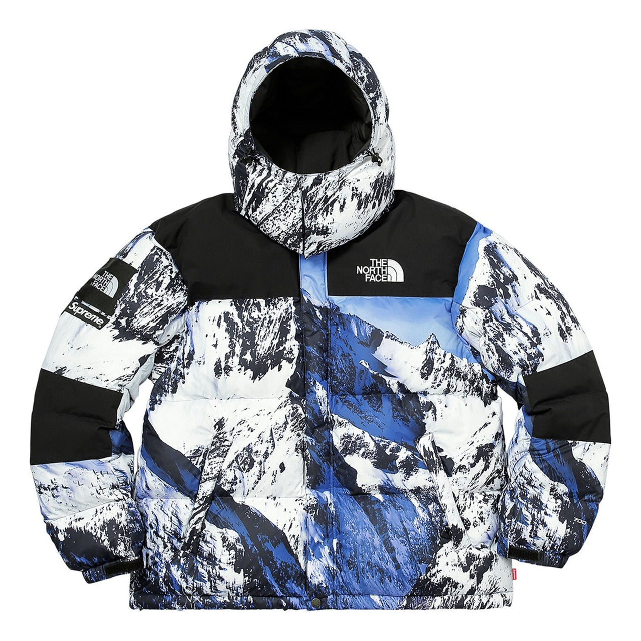 Supreme x The North Face Mountain Baltoro 700 Fill Down Jacket 'White Blue Black' SUP-SS18-599