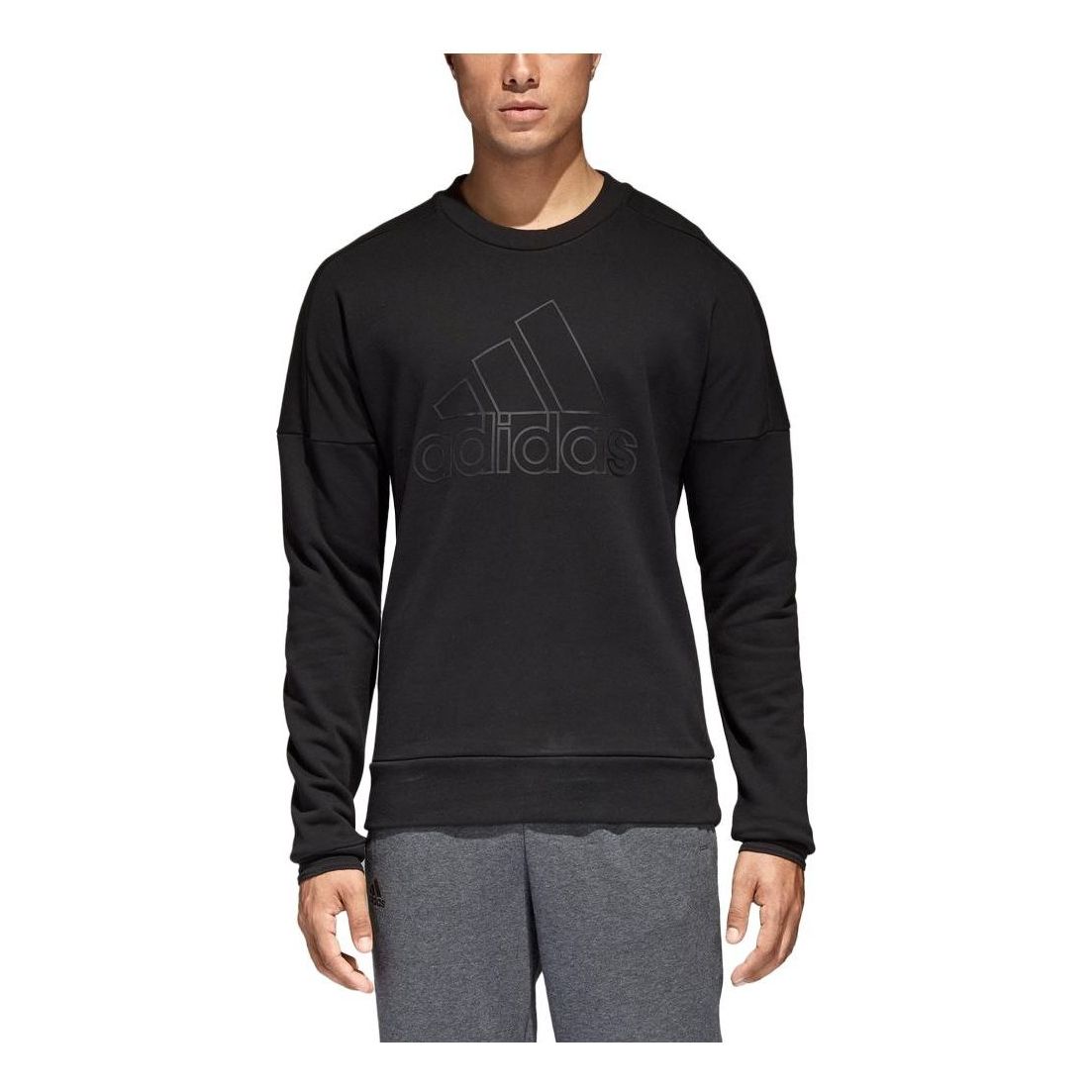adidas Logo Sweatshirt 'Black' CW3542