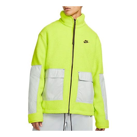 Nike SS22 Full-length zipper Cardigan Fleece Jacket Green DD5022-345