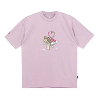 Converse Shoe Tie Heart Logo T-Shirt 'Blush Purple' 10023156-A03