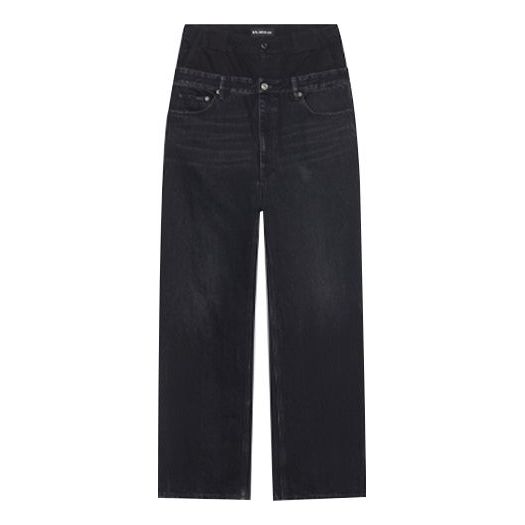 Balenciaga Double Waistband Pants 'Black' 661609TBP471055