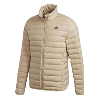 adidas Windproof And Warm Sports Stand Collar Down Jacket Men's Khaki GE5826