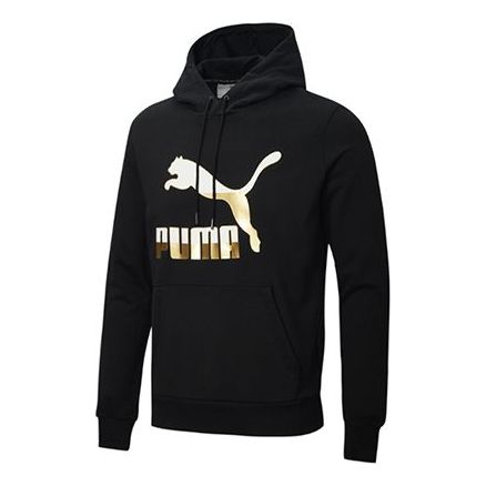 PUMA Classics Printing Drawstring Black Gold Color 599300-51
