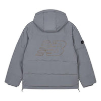 New Balance NB Logo Winter Down Jacket 'Light Grey' AMJ33339-TTM