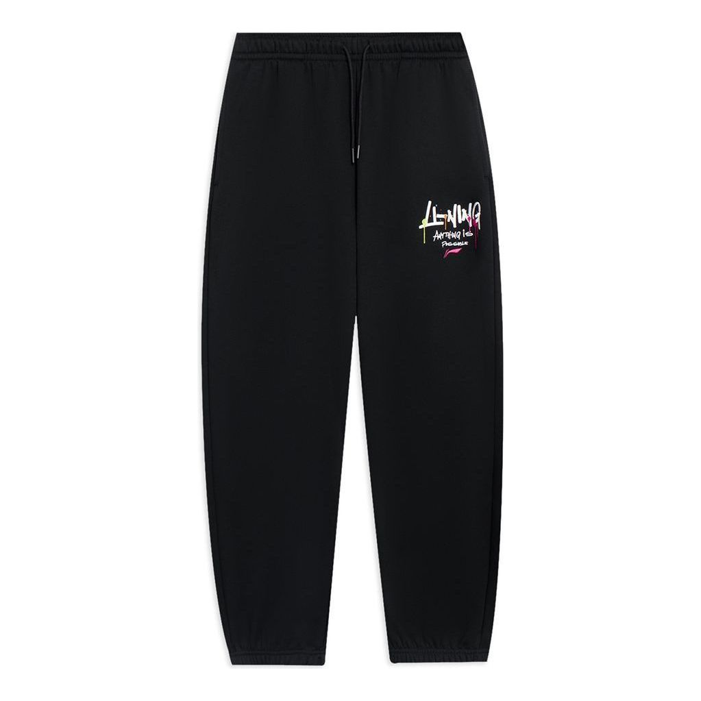 Li-Ning Anything Is Possible Graphic Sweatpants 'Black' AKLSG67-4