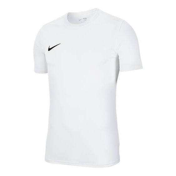 Men's Nike Dri-FIT Solid Color Logo Casual Sports Short Sleeve White T-Shirt BV6709-100