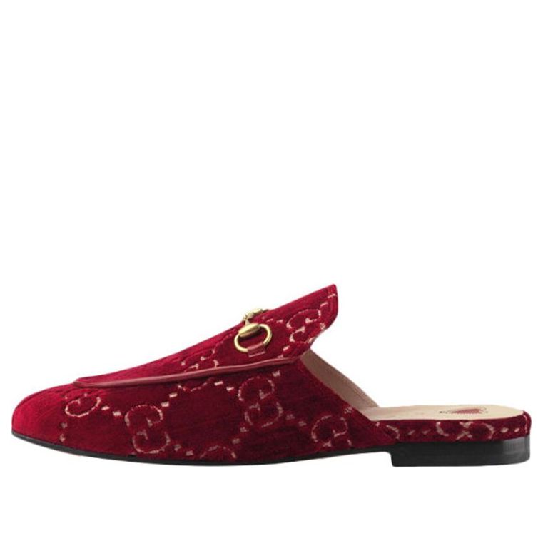 (WMNS) Gucci Princetown GG Velvet Mules 'Red' 475094-9JT20-6496