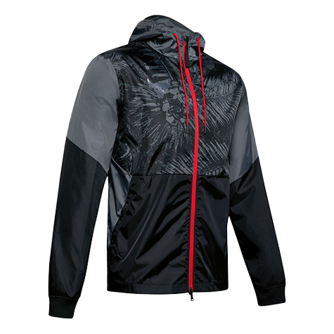 Under Armour Project Rock Legacy Windbreaker Jacket 'Grey Black Red' 1351527-001