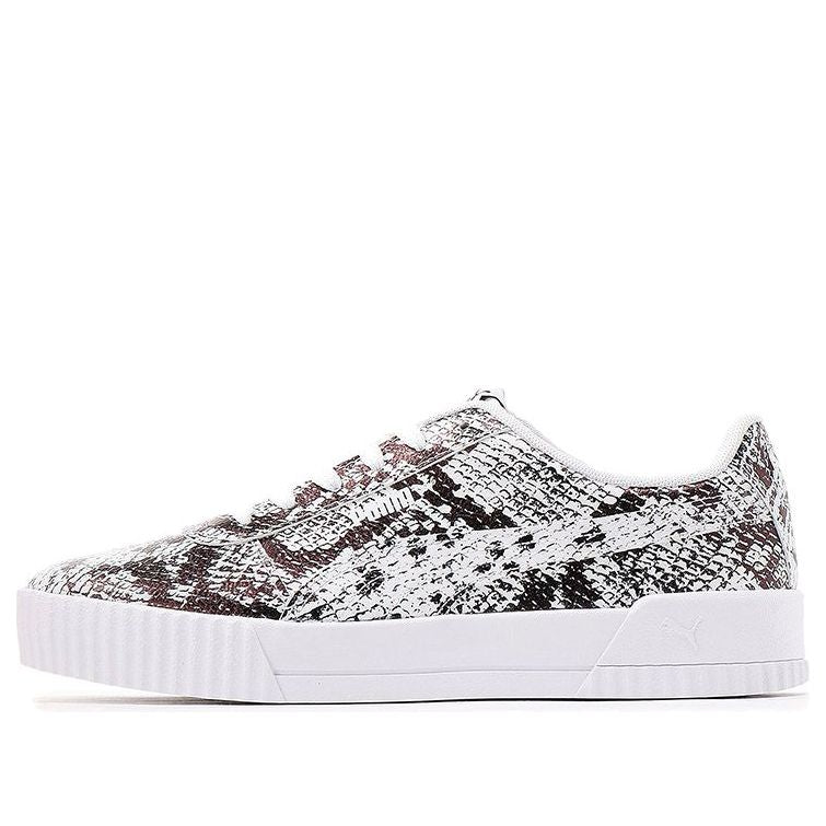 (WMNS) PUMA Carina Reptile Casual Shoes For Black/White 382506-01