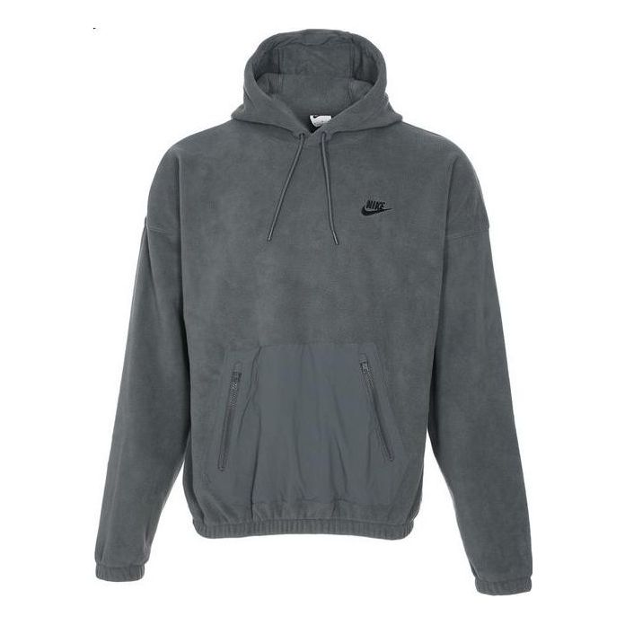 Nike Club+ POLAR Fleece Pullover Hoodie 'Dark Grey' FB8389-068