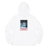 Supreme FW19 Week 10 x The North Face Statue of Liberty Hooded Sweatshirt White SUP-FW19-904