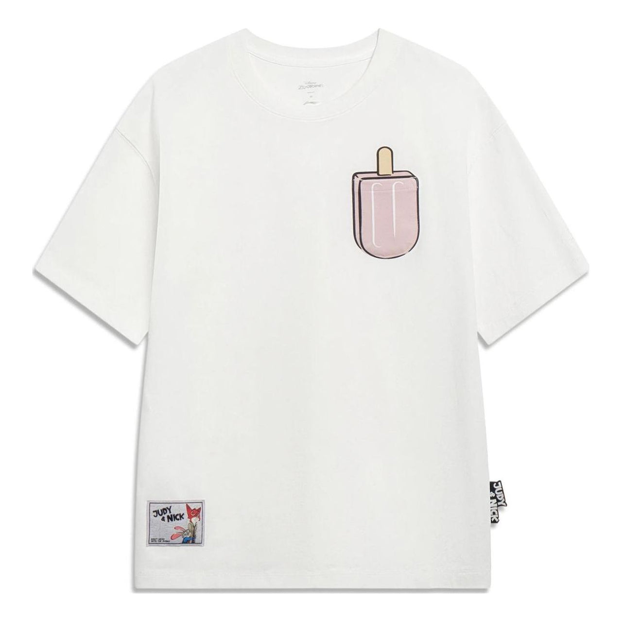 (WMNS) Li-Ning x Disney Zootopia Graphic T-shirt 'White' AHST276-4