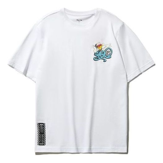 Li-Ning x Disney Crossover Cartoon Printing Tee 'White Black' AHSR546-1