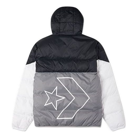 Converse Classic Casual Warm Hooded Down Jacket 'Grey' 10023695-A02