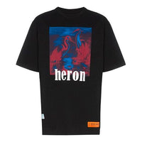HERON PRESTON Printing Short Sleeve Unisex Black HMAA001S196320381088
