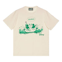 Gucci x Disney Mickey Minnie Cartoon Pattern Letter Short-Sleeved For Men White 604176-XJB6U-9901